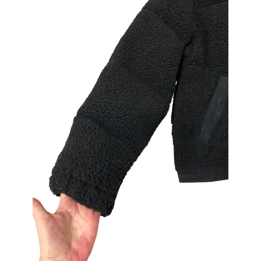 Dickies Mount Hope Sherpa Puffer Jacket Knit Black Women’s Small Cozy Winter - Picture 6 of 16